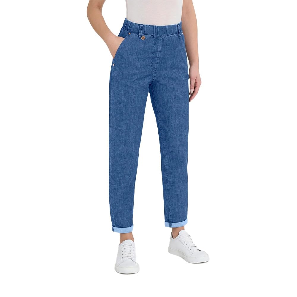 RAGNO Jeans a Carota con Tasche P-E in Light Denim dn18p7