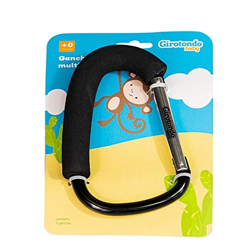 Gancho Multifuncional para Carrinho, Girotondo Baby , Preto