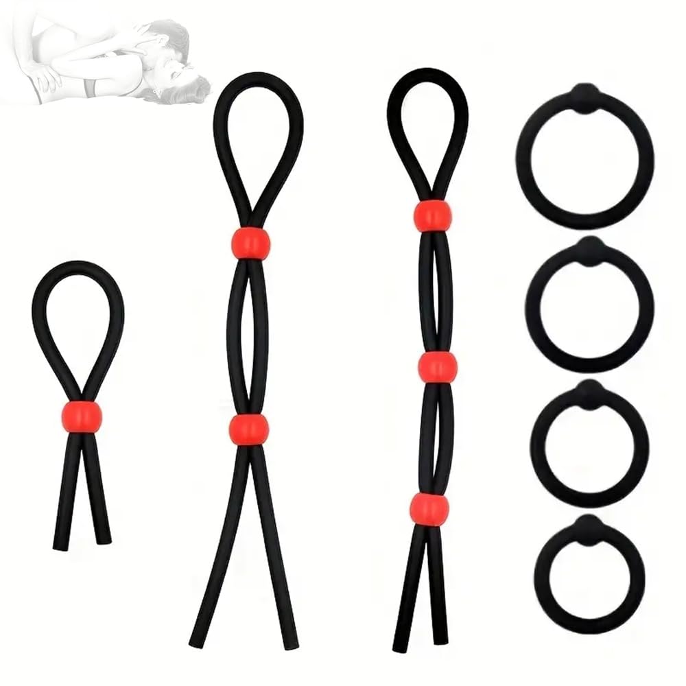 7 cordons de silicone réglables, boucles de rouleau avec Reliure en silicone, beau cadeau pour les hommes