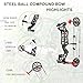 Compound Bow Kit Dual-use Bow for Arrow and Steel Ball, Steel Ball Compound Bow, Short-Axis Compound Bows,Draw Weight 30-60lbs Adjustable (Bow Set)