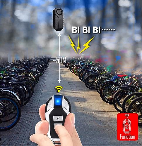 Meichoon Anti Theft Burglar Bike Alarm Wireless Vibration Motion Sensor Waterproof with 2 Remote Control 113db Super Loud for Bicycle Motorcycle Car Scooter Vehicles - Image 2