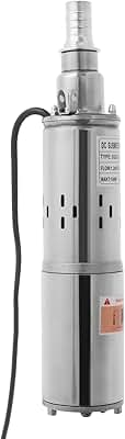 Bomba sumergible, 12 V 180 W, bomba de agua de acero inoxidable, bomba de pozo profundo con caudal de 1000 L/H, altura de elevación de 30 m, IP68, protección contra sobrecalentamiento, motor de cobre