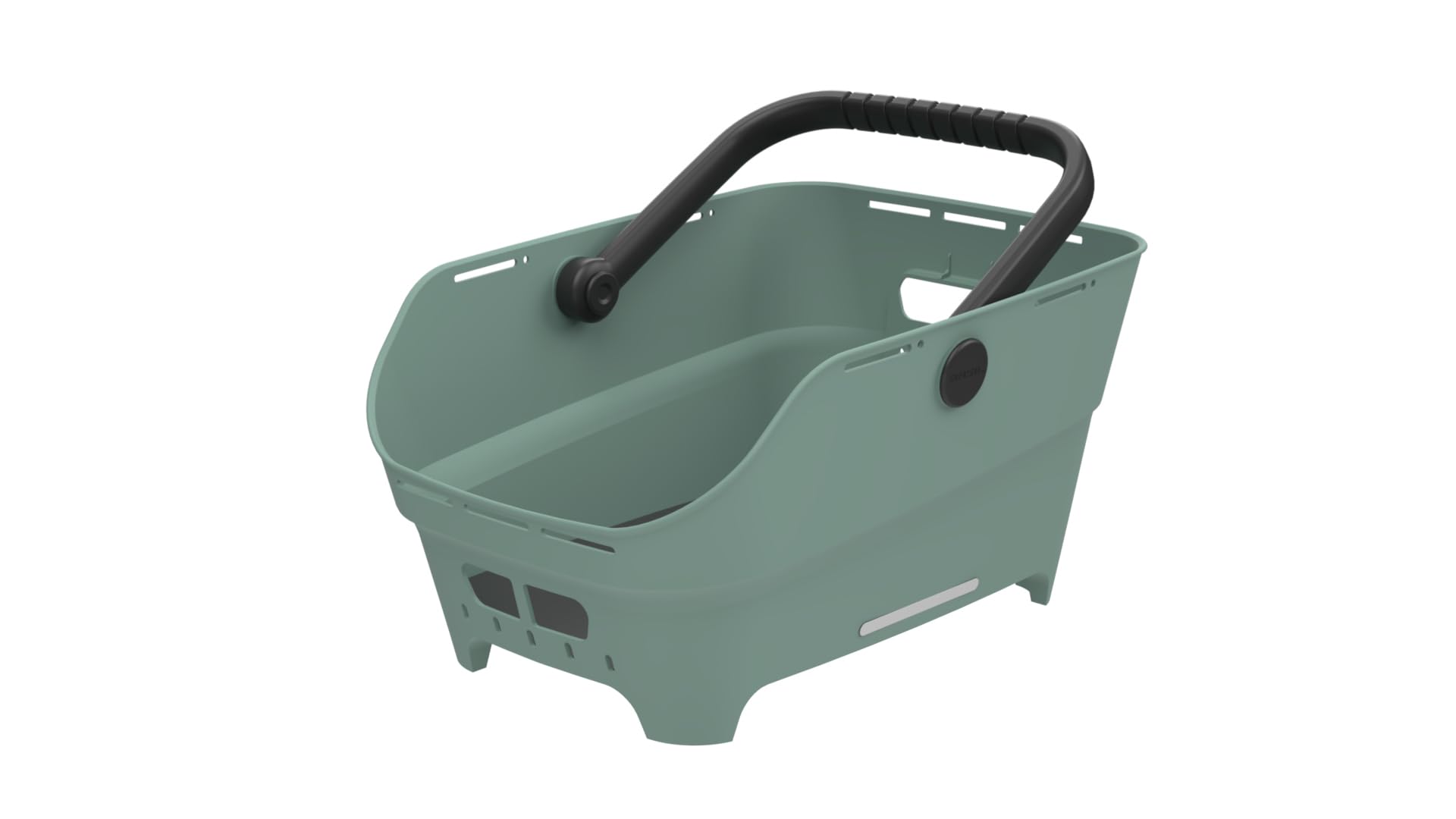 Basil Cento Neo MIK Rear Bicycle Basket Pannier Rack - 21 L - Made of Recycled Plastic - Reflective - 46.9 x 23.7 x 14.1 cm - Green