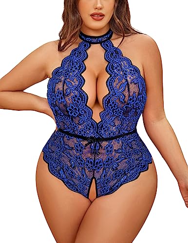 Image of Avidlove Plus Size Lingerie for Women Lace Bodysuit Teddy Babydoll
