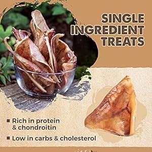 Mighty Paw Half Pig Ears for Dogs – All Natural Single Ingredient Pig Ear Treat – Better Than Rawhide Snacks for Puppies and Large Dogs – A Better Treat Dog Will Love – Dog Toys Compatible Chews