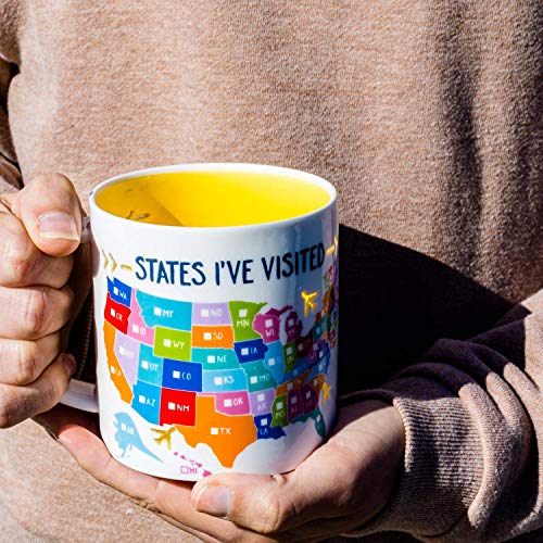 Taza de porcelana States I've Visited 11 oz miniatura 4