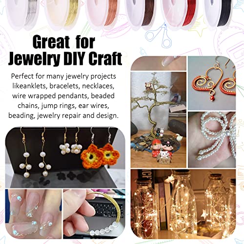 Keadic 9 Pcs Jewelry Pliers And Jewelry Beading Wire Tools Set Includes Needle Nose Pliers, Round Nose Pliers, Wire Cutters And 6 Colors Craft Wire For Crafts, Wire Wrapping, Jewelry Making Supplies #TOP5