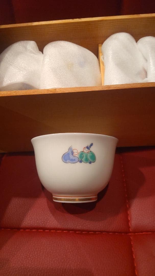 たち吉 茶器揃 急須 湯飲みセット 5客 湯呑み 赤絵 粉引き 色絵 和食器 【たち吉】 色絵湯飲 5個セット