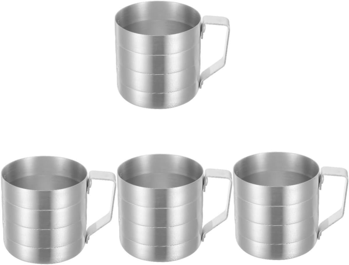 4pcs Aluminum Graduated Measuring Cup Scale Heavy-duty Kitchen Measuring Container for Cooking Baking and Liquid Measurement Suitable for Milk Honey and Sauces