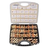 BOOBORNY 528Pcs Flange Metric Bolt Assortment – 8.8 Grade, M5, M6, M8, M10 Heavy Duty Hex Bolts and Nuts Kit, Yellow Zinc Plating for Outdoor, Durable Storage Case, Ideal for DIY, Automotive