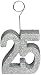 Silver Glittered 25 Photo/Balloon Holder Party Accessory (1 count)