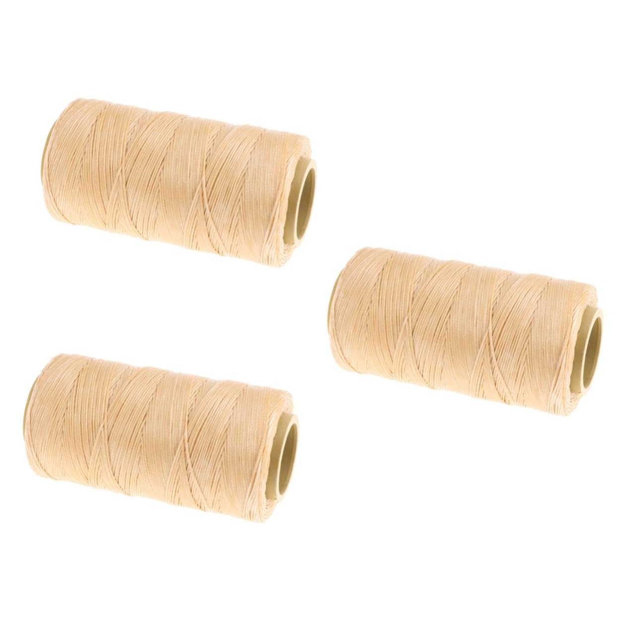 Operitacx 3piezas Hilo Encerado Para Coser Cuero Cordón De Cera Plano Para Manualidades De Cuero Costura Mano Diy Para Reparar Zapatos y Proyectos De Encuadernación No