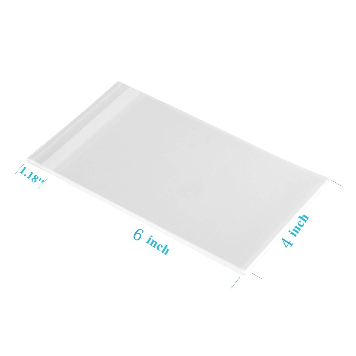 200ct Clear Plastic Bags 4x6-1.4 mils Thick Self Sealing OPP Cello Bags for Bakery Cookies Goodies Favor Decorative Wrappers (4'' x 6'') : Industrial & Scientific