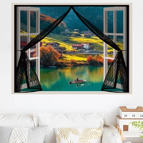 Moustiquaire aimantée 246x224 cm grand format noir rideau anti-insectes