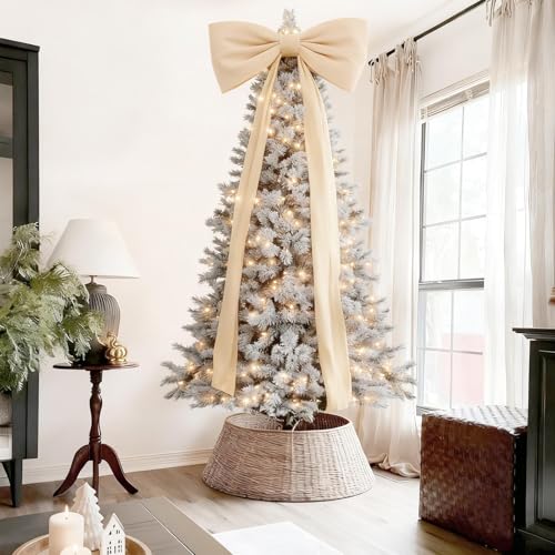 Generico di Natale Extra Large 180x50 Cm | Decorazioni Natalizie Fiocchi in Velluto | Fiocchi Giganti per Toppers 'Albero di Natale, Decorazioni per La Festa Nuziale di Compleanno, Sfondo Domestica