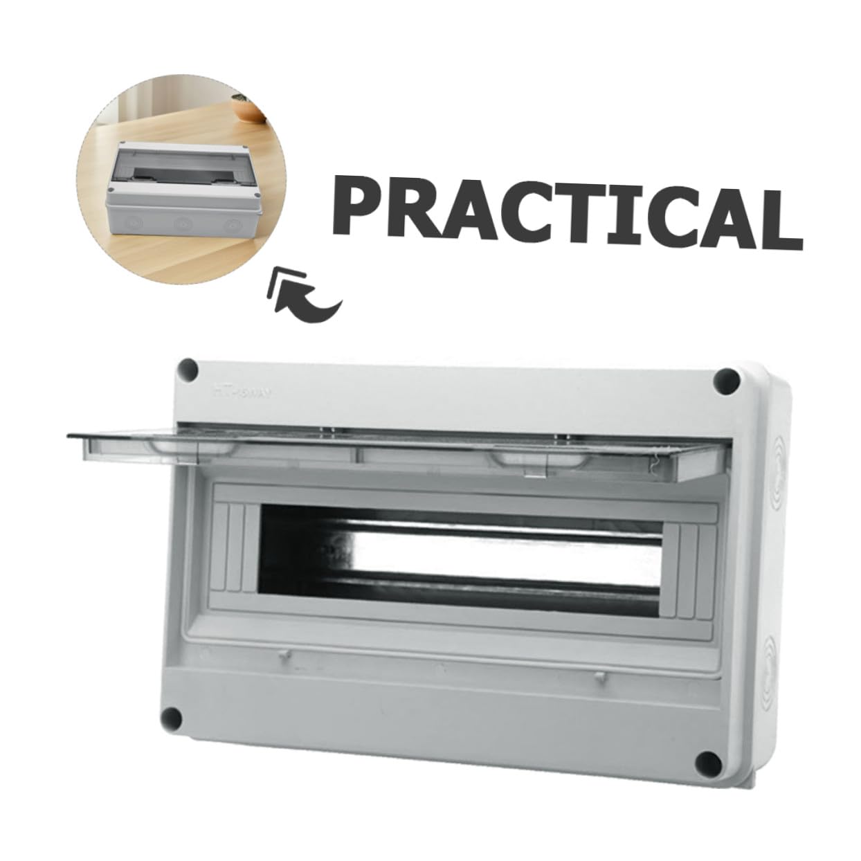 Cassetta Resistente alla Pioggia Protezione Ip65 Quadro Elettrico in Plastica Bianco 15 Circuiti Scatola di Distribuzione Pratica ed Elegante per Esterni