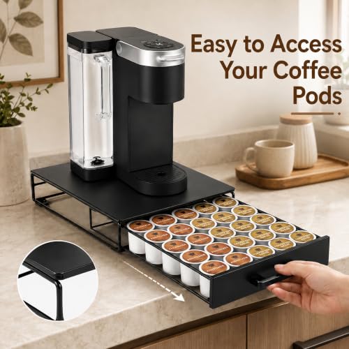 Image of Coffee Pod Storage Drawer for Keurig K-Cup Pods, Holds 35 Capsules