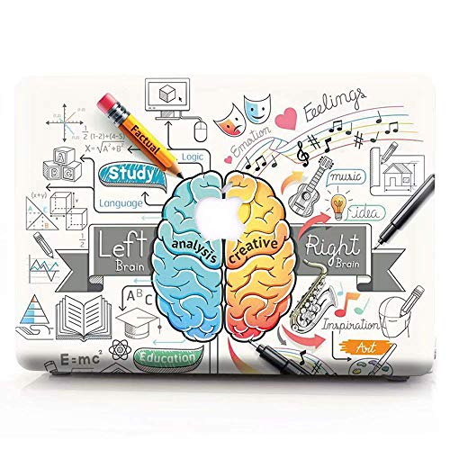 Funda MacBook Pro de 13 pulgadas, AQYLQ Cubierta de plástico rígido para Apple MacBook Pro 13 (2018 2017 2016 versión) A1989/A1706/A1708 con/sin barra táctil y ID táctil - Creative Brain