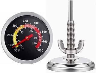 2 Pack BBQ Grill Thermometer, 2 3/8 inch Charcoal Smoker Barbecue Grill Temperature Gauge BBQ Temp Gauge