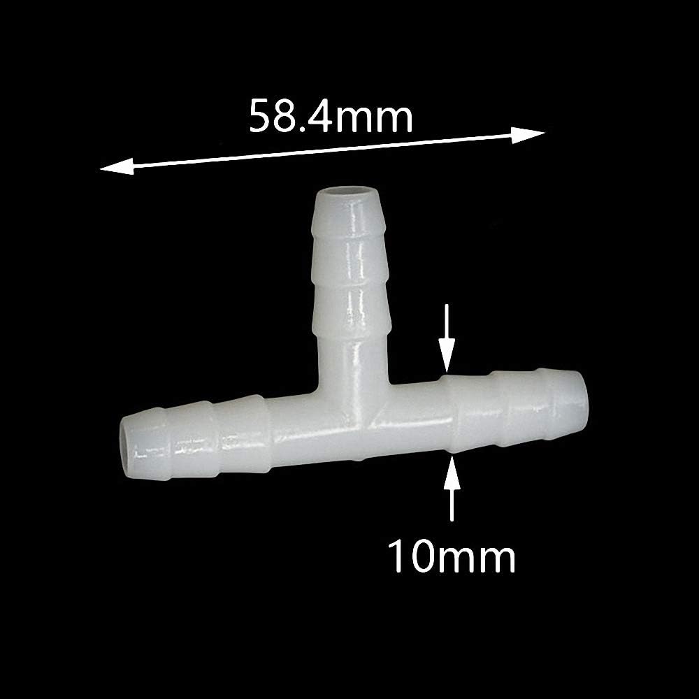 3/8" Water tee Connector T Type Water Splitter 3-Way 8/11 Garden Hose Splitter for Poultry Farming Irrigation 500pcs