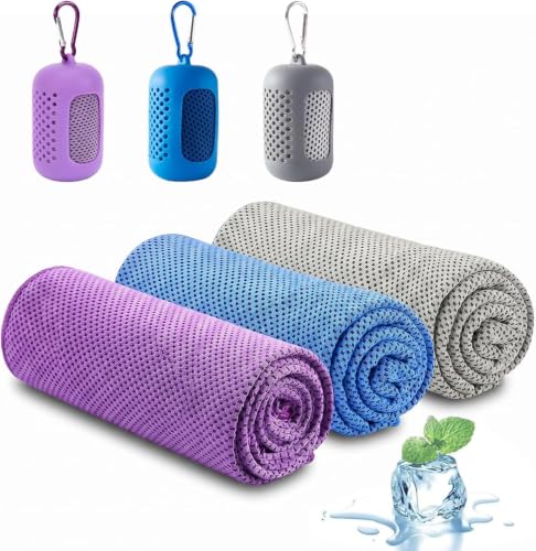 Dexpally 3 Stück Kühlendes Handtuch Kühlhandtuch Cooling Towel...