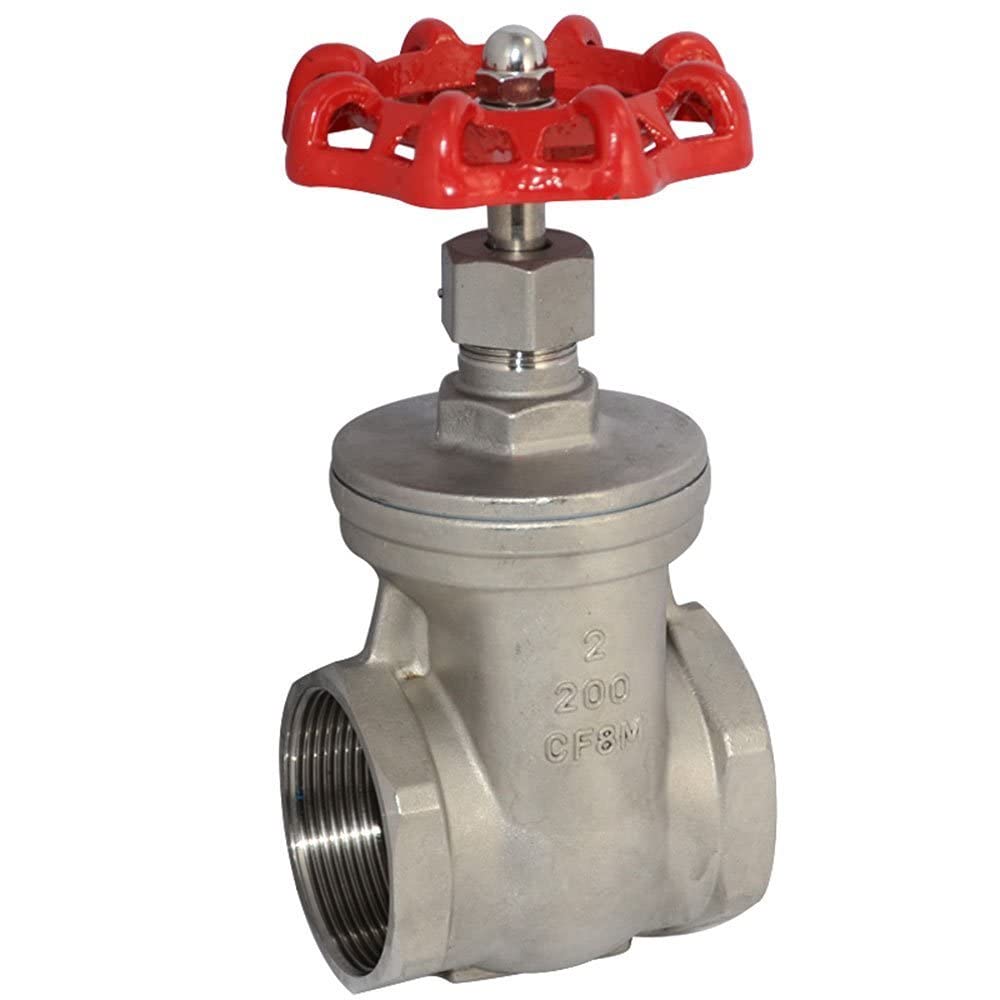 Válvula de compuerta de rosca hembra NPT de 2 pulgadas de acero inoxidable SUS SS 316 CF8M