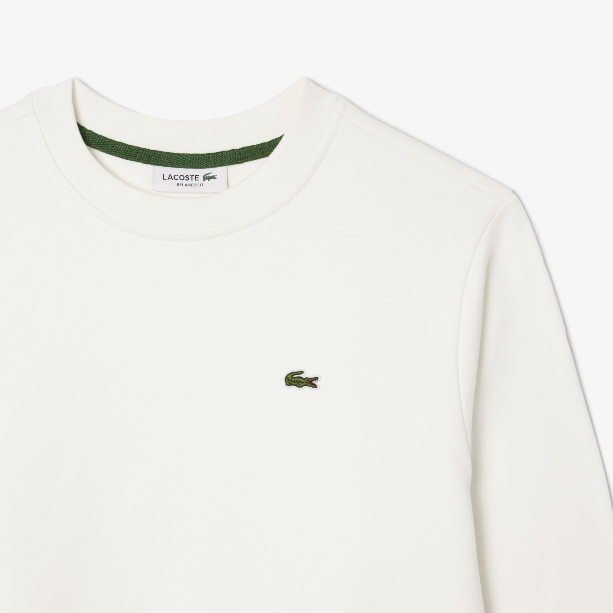 LACOSTE Relaxed Fit Fleece Crew Neck
