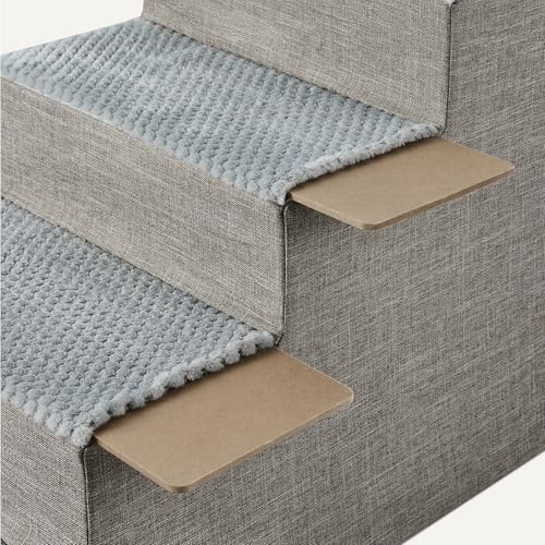 Amazon Basics Dog Steps,46.7 cm H, 4-Step Dog Stairs for High Bed Couch and Sofa, Non-Slip Bottom Pet Stairs for Indoor Dogs and Cats, Grey - Image 5