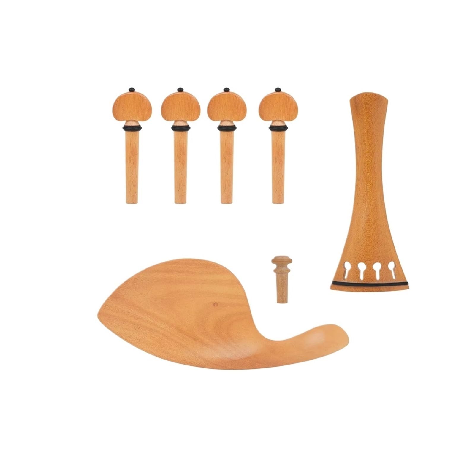Set Di Raccordi For Violino In Palissandro Africano 4/4 3/4 | Set violino in palissandro africano lucido con cordiera, mentoniera for accordatura 4/4 3/4