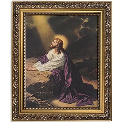 Gerffert Collection Christ in Gethsemane Garden Framed Portrait Print, 13 Inch (Ornate Gold Tone Finish Frame) Cover