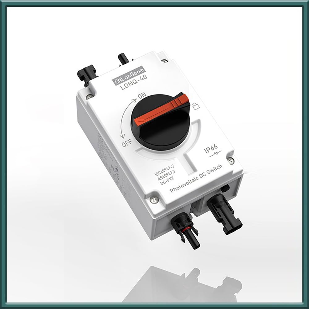 Solar Fotovoltaico DC Switch IP66 Impermeabile Sistema Solare PV Isolatore per Camper Navi Case Fotovoltaico DC Isolamento Switch DC 1200V 40A