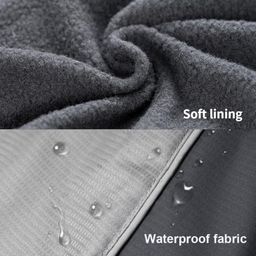 AxSpeed Hundebekleidung für Herbst und Winter, warm, gepolstert, wasserdichte Jacke (schwarz, M)
