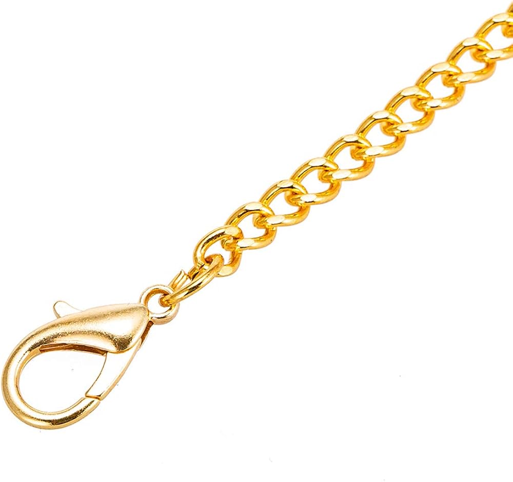 Pocket Watch Chain Albert T-Bar Lobster Buckle Gold - SIBOSUN Plated 14 Inch Chains Link Vest : Clothing, Shoes & Jewelry