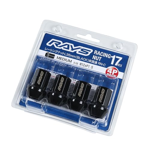 RAYS (���C�Y) 17HEX L35���[�V���O�i�b�g �~�f�B�A���^�C�v ��ђ� RN-C (16��, �u���b�N, M12×1.25) No.74130000013BK
