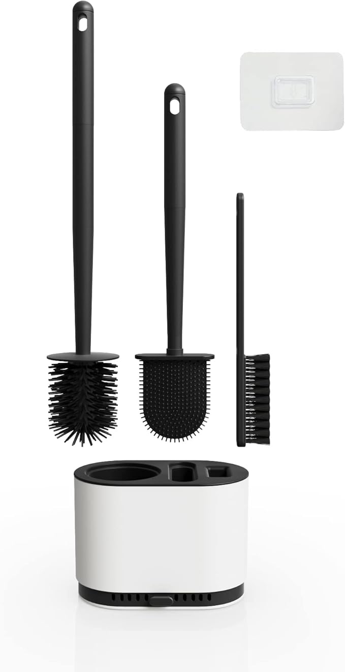 LBSYSLB Toilet Brush,Silicone Toilet Brush Flexible