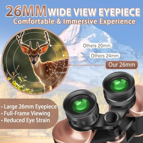 Image of Tobo 22x50 HD Binoculars for Adults & Kids, Waterproof Compact Binoculars for Bird Watching, Hiking, Camping, Concerts, Travel & Sports - Great Gift TD-1634IM