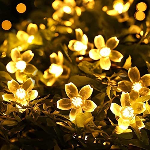 Image of Desidiya 16 Flower LED Curtain String Window Lights Indoor /Outdoor Decoration for Diwali, Christmas, Wedding, Party, Home, Patio Lawn Corded Electric (Warm White - Pack of 1)