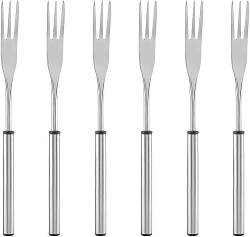 Miniatura 1 de Juego de 6 tenedores para fondue de queso, palitos de fondue de 7.1 pulgadas, tenedor de acero inoxidable para carne asada, chocolate, postre y queso