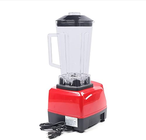 Miniatura 4 de Licuadora profesional de encimera, licuadora comercial para batidos, batidoras de cocina para triturar batidos de frutas congeladas (rojo, 2200 W)