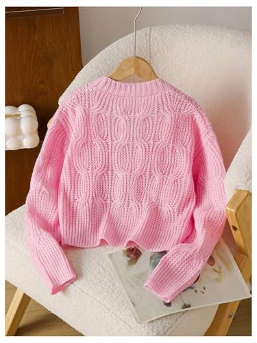 SOLY HUX Girl's Cute Bow Cardigan Sweater Button Down V Neck Long Sleeve Knit Cardigans2
