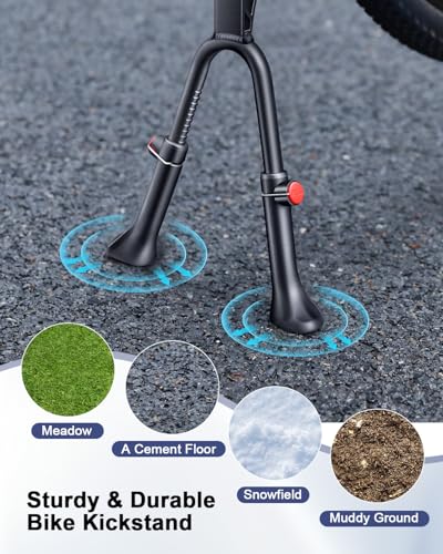 image for wsdcam Bike Kickstand, Adjustable Double Legs Bicycle Kick Stands for 