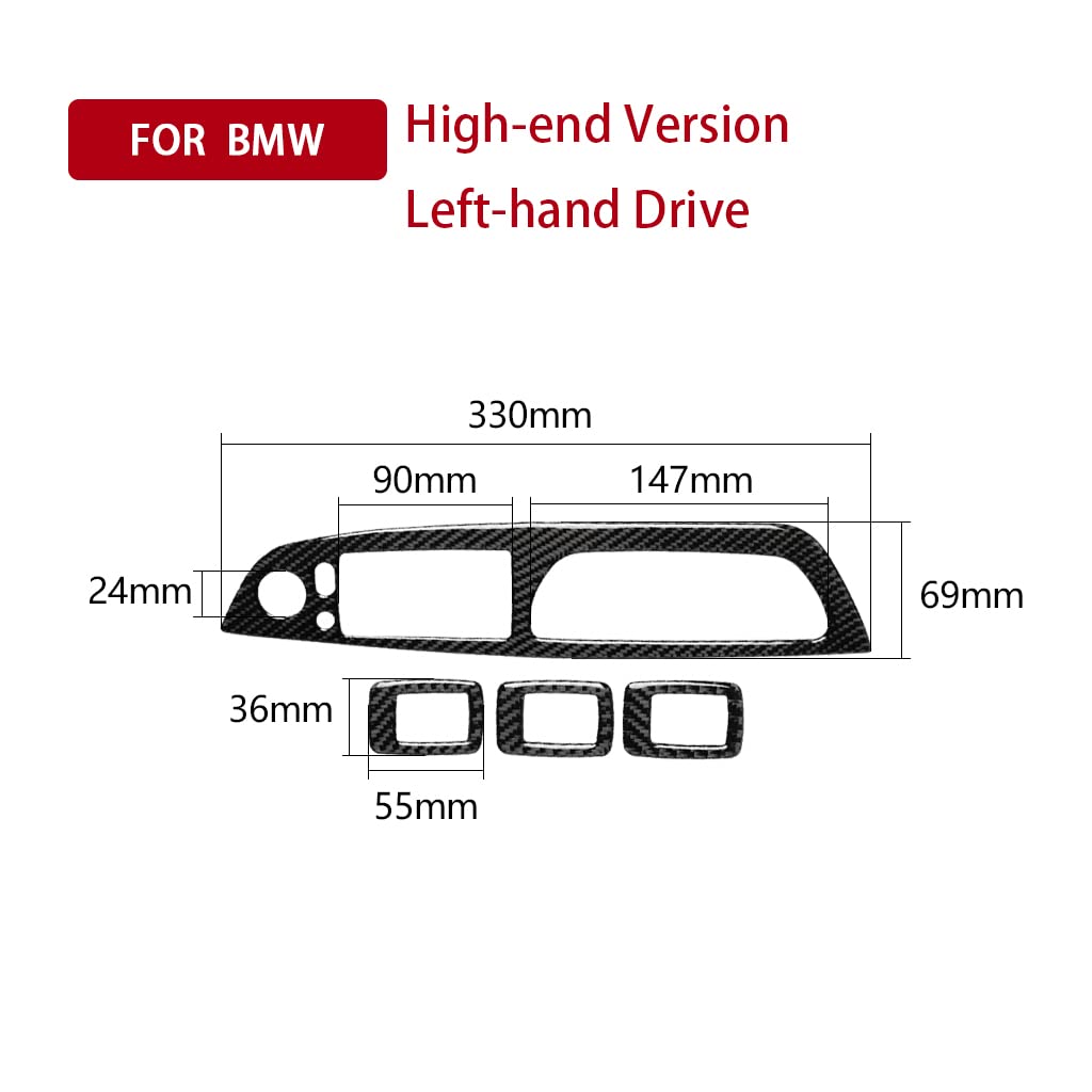 Compatible for BMW X5 E70 2008-2013/ X6 E71 2009-2014, Car Window Lifting Switch Panel Decorative Cover Trim
