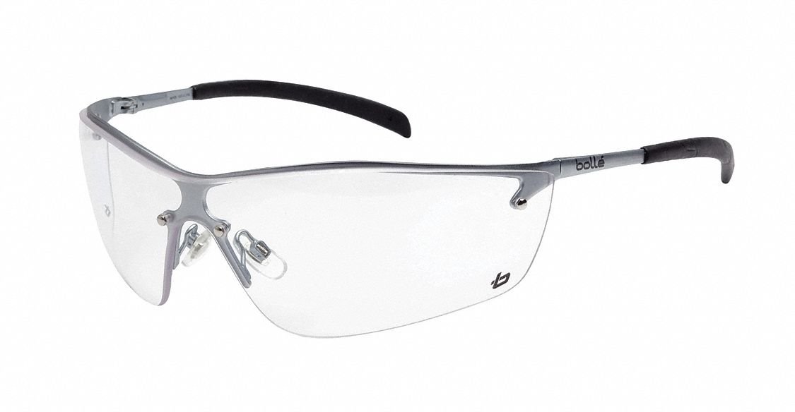 Bolle Safety Clear Safety Glasses, Anti-Fog, Scratch-Resistant, Half