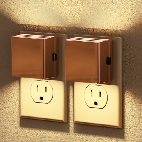 Image of JandCase Night Light,Automatic Night Lights Plug into Wall,Dusk to Dawn,2 Pack Soft White 3000K Brightness Adjustable Nightlight for Kids Bedroom Bathroom Hallway Kitchen