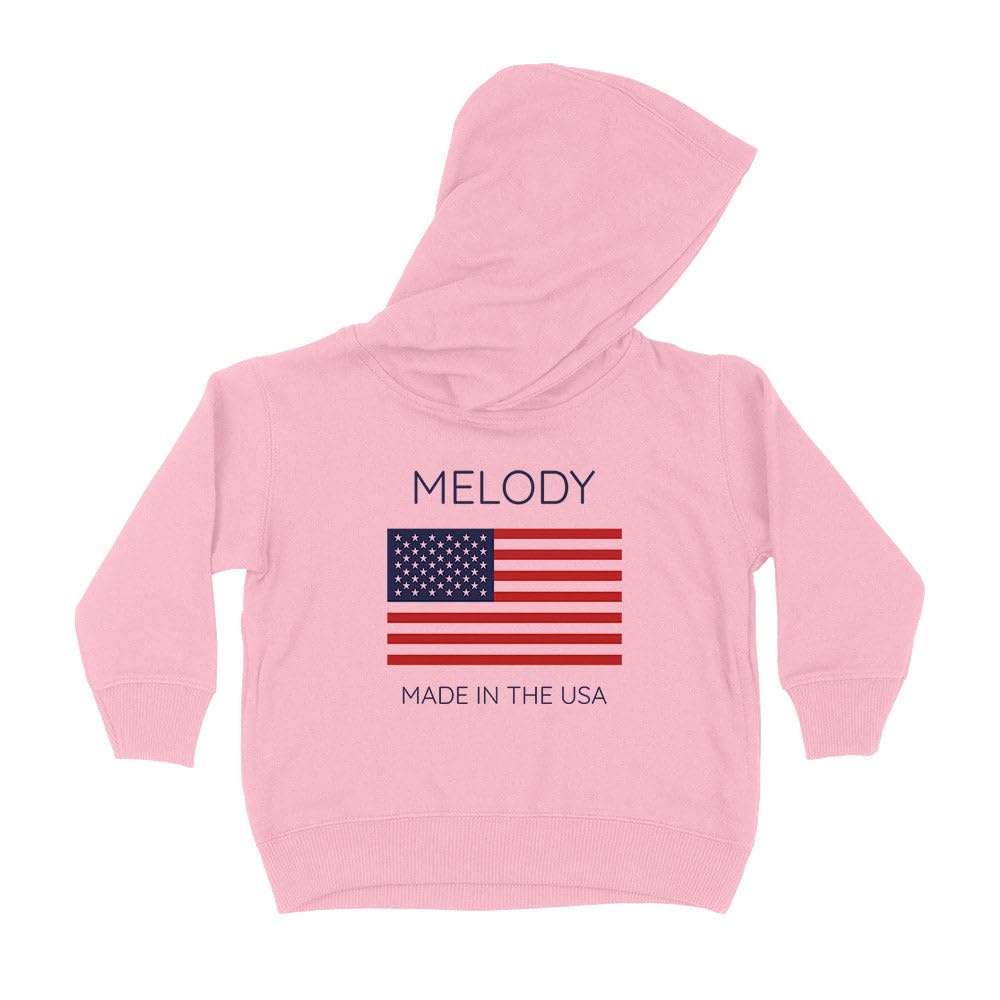 Melody Made In The USA Kids Hoodie Sweatshirt Toddler 5T Light Pink