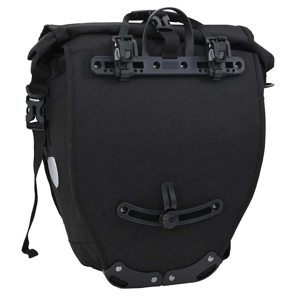 Borsa per bicicletta nera in poliestere idrorepellente, 32,5 x 17 x 57 cm, 0,85 kg, robusta e portatile per bici da città, MTB, E-bike, pendolari e escursioni all'aperto