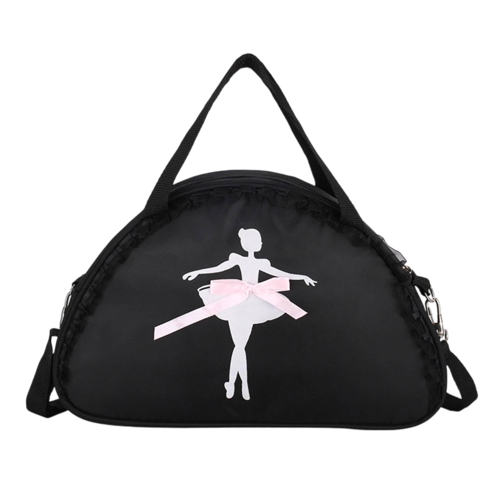 APIRILY Name Label Girls Ballet Bag Detachable Strap Princess Dance Bag Ruffle Trim Kids Dance Tote for Toddlers, Gymnastics, Black | Other Kids' Dancewear | Kids' Dancewear | Dancewear-image-6
