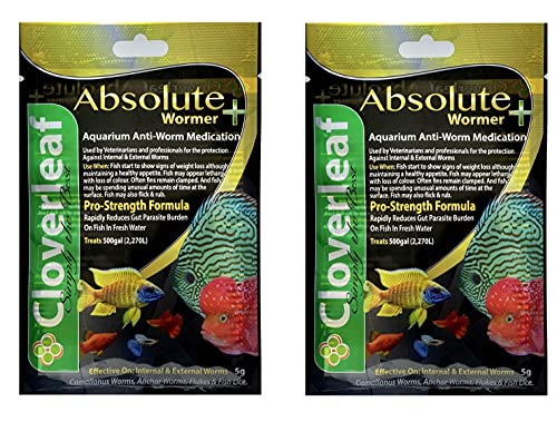 WORMER Plus - Freshwater and Saltwater Fish Powder Medication. Dewormer for Fish with parasites and Flukes. (10G…