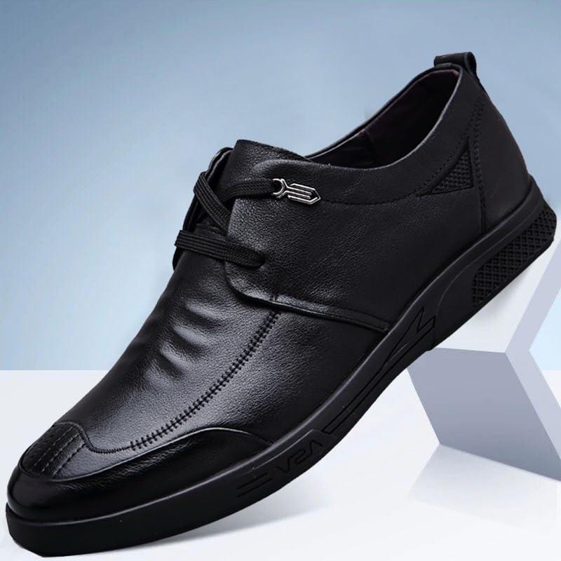 Men's Casual Genuine Leather Flats Soft Driving Walking Loafer Shoes Mens Dress Shoes for Weddings, Parties, Work, Church, Pro2