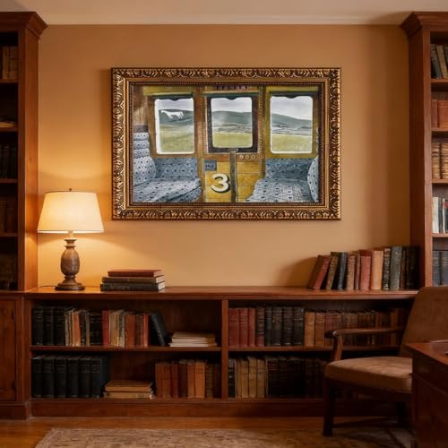 Tableau train Eric Ravilious paysage de Salisbury pour décoration bureau - 5